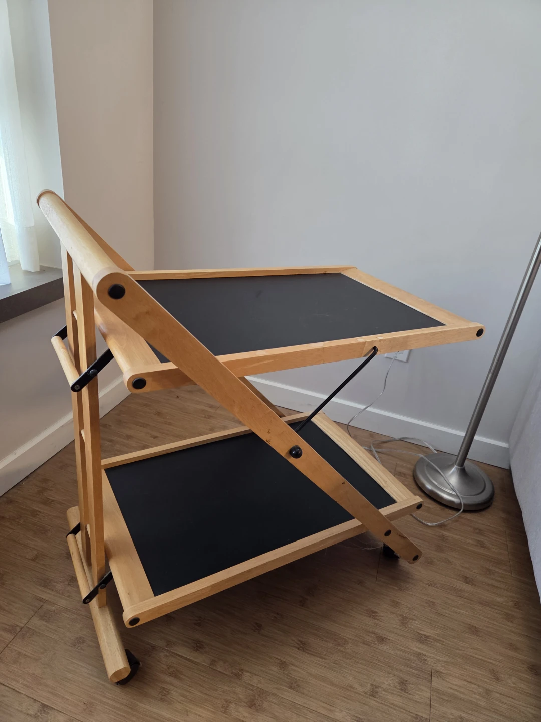 Folding Wooden Serving Cart - photo 2