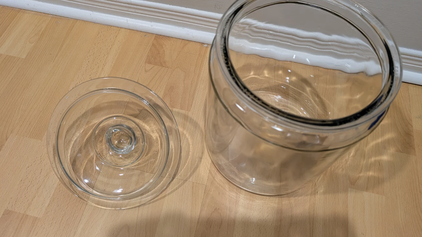Large Clear Glass Storage Jar