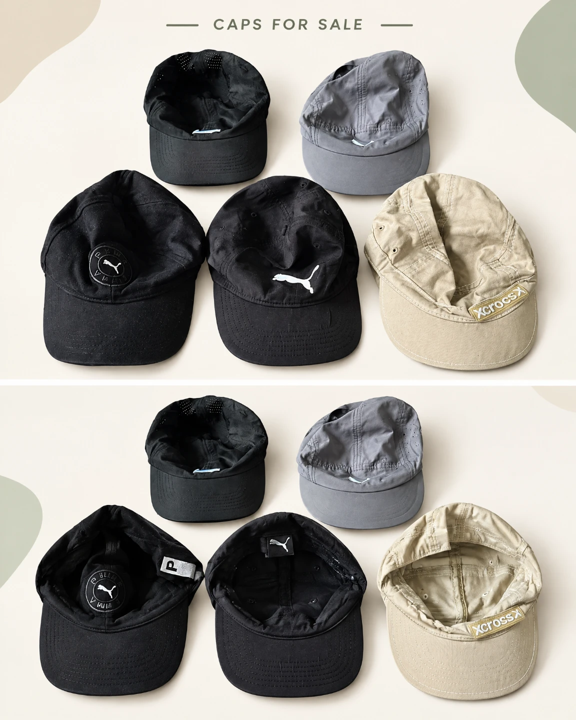 Assorted Puma and Xcrocs Baseball Caps
