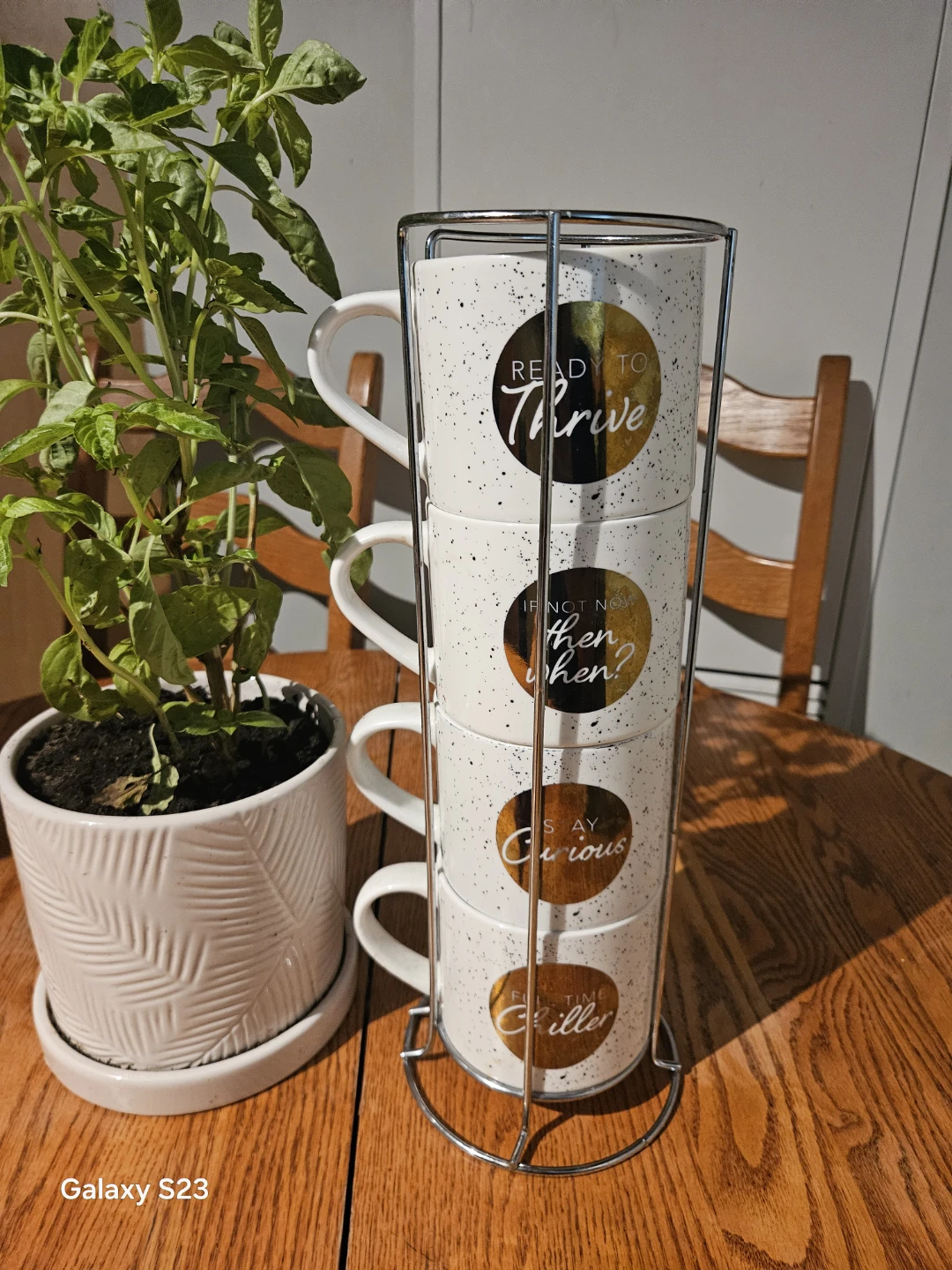 Stacking Mugs with Inspirational Quotes - photo 2