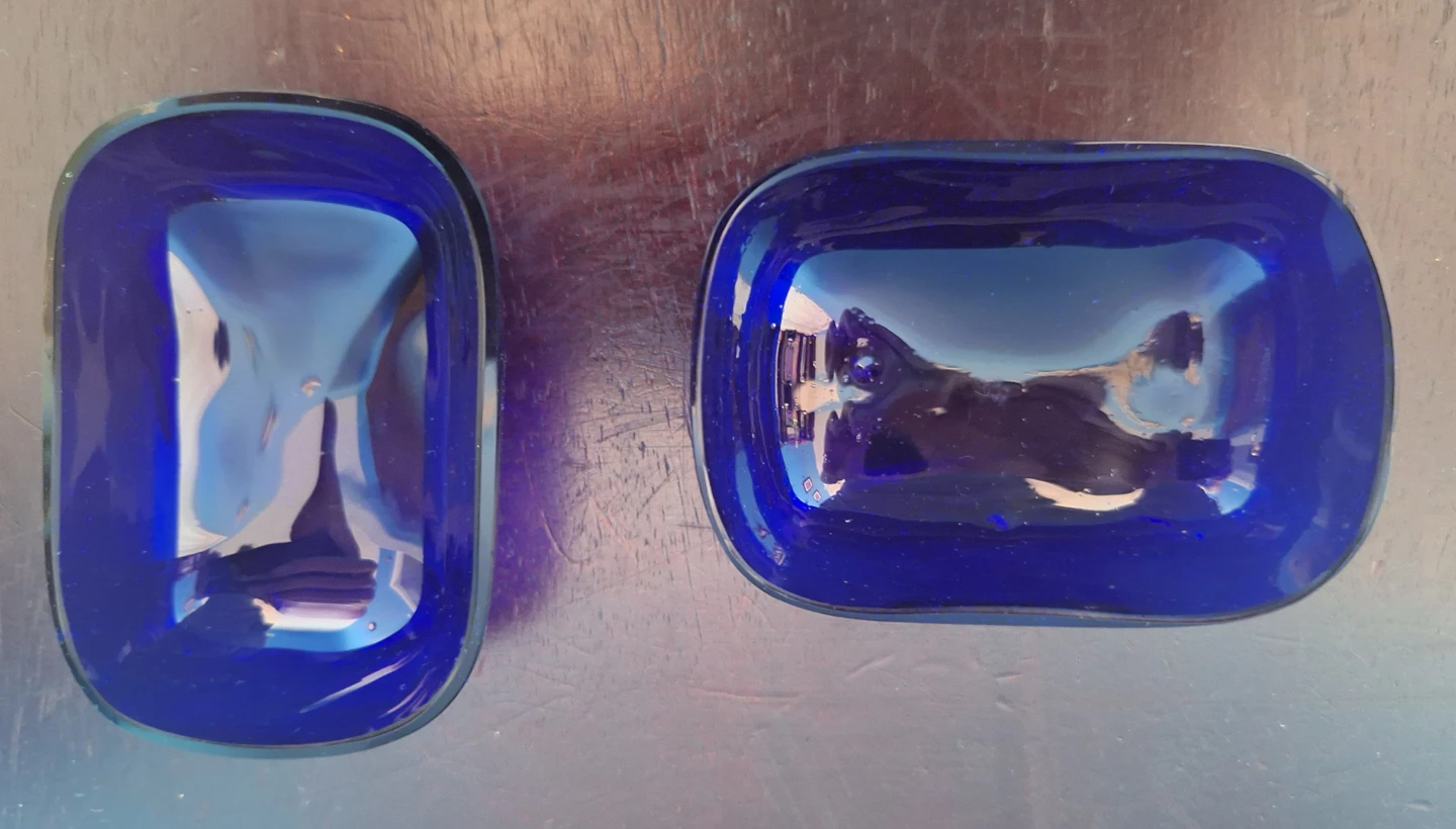 vintage silver-plated Sheffild Reproduction Salt Cellars - photo 3