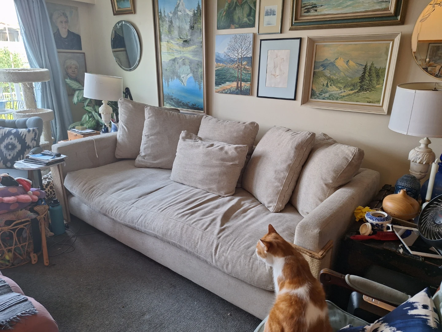 Free Grey Down Filled Sofa - photo 2