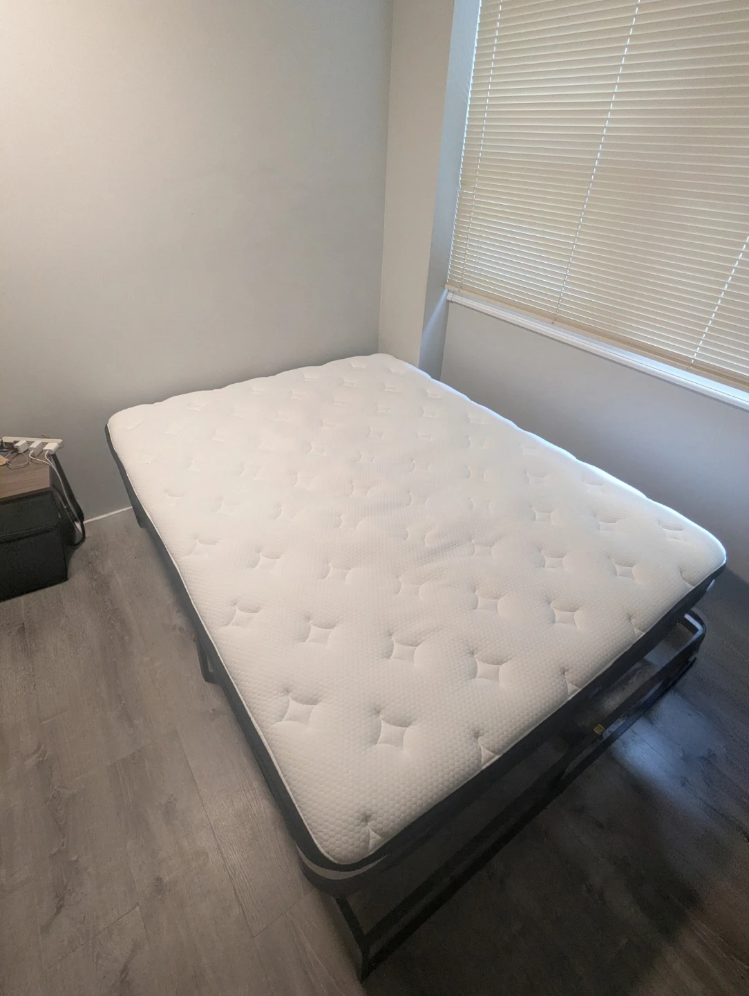 Queen Size Mattress and Metal Bed Frame