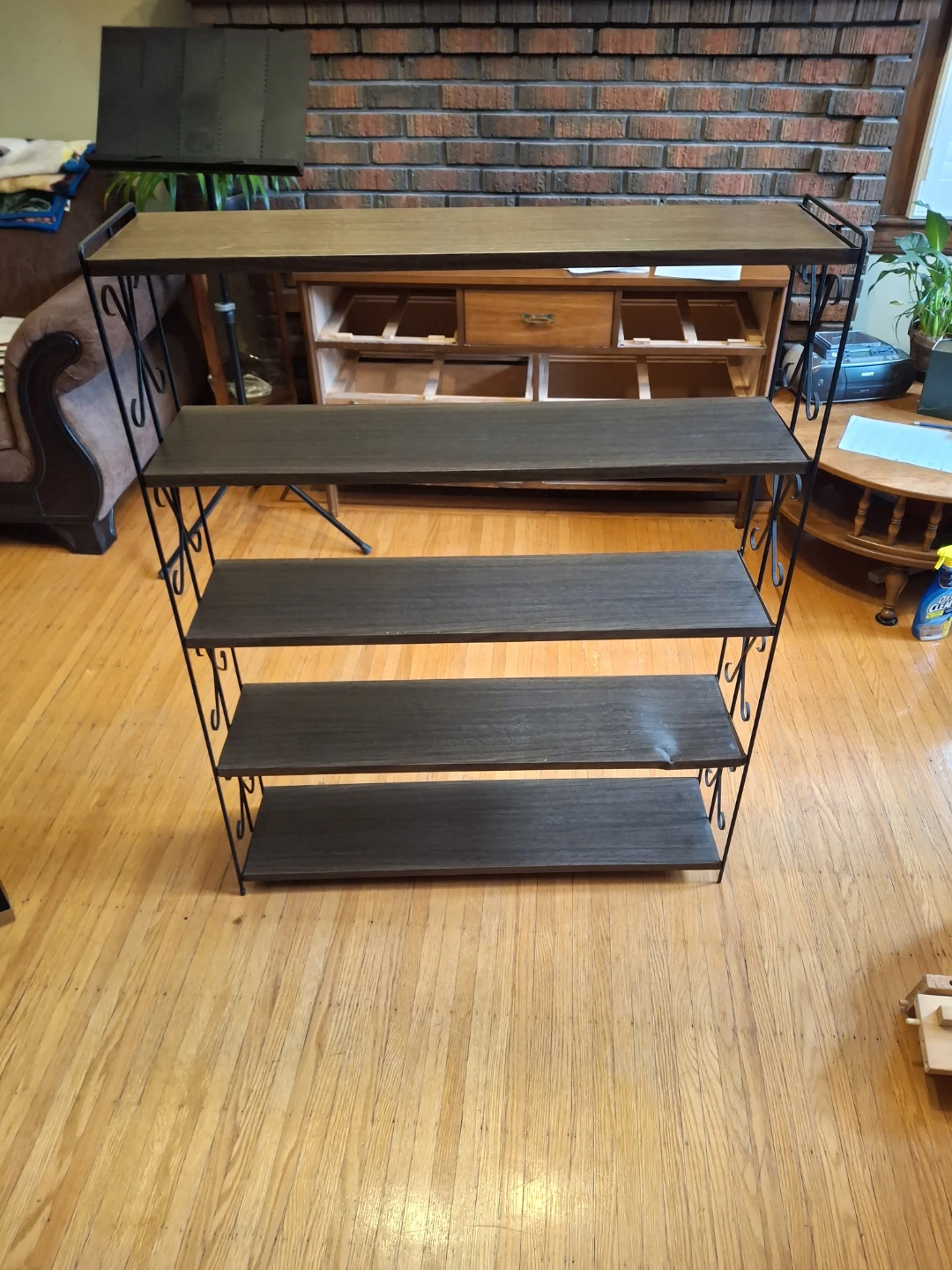 5 Tier Metal and Wood Display Shelf