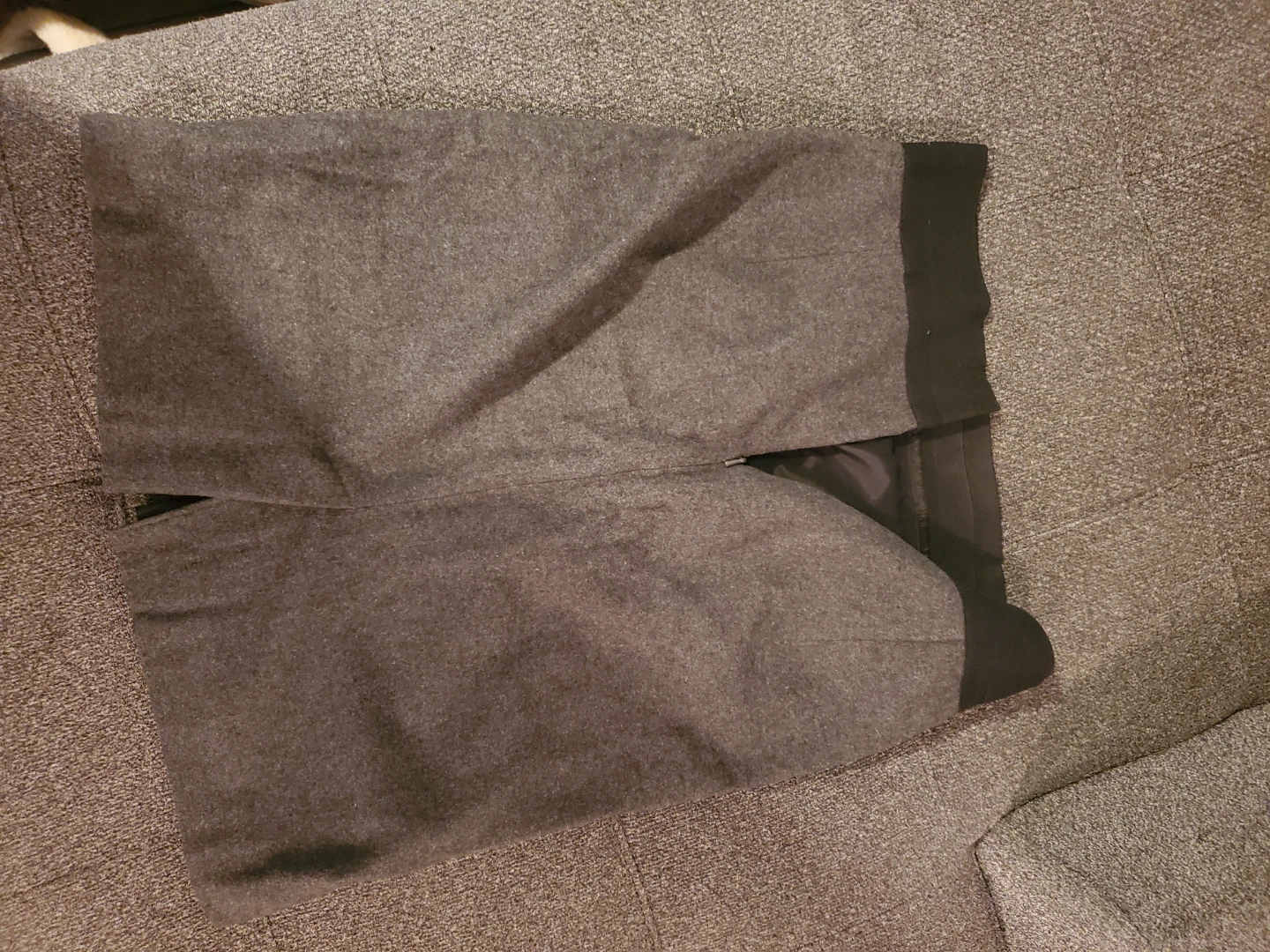 Grey Wool Blend Skirt