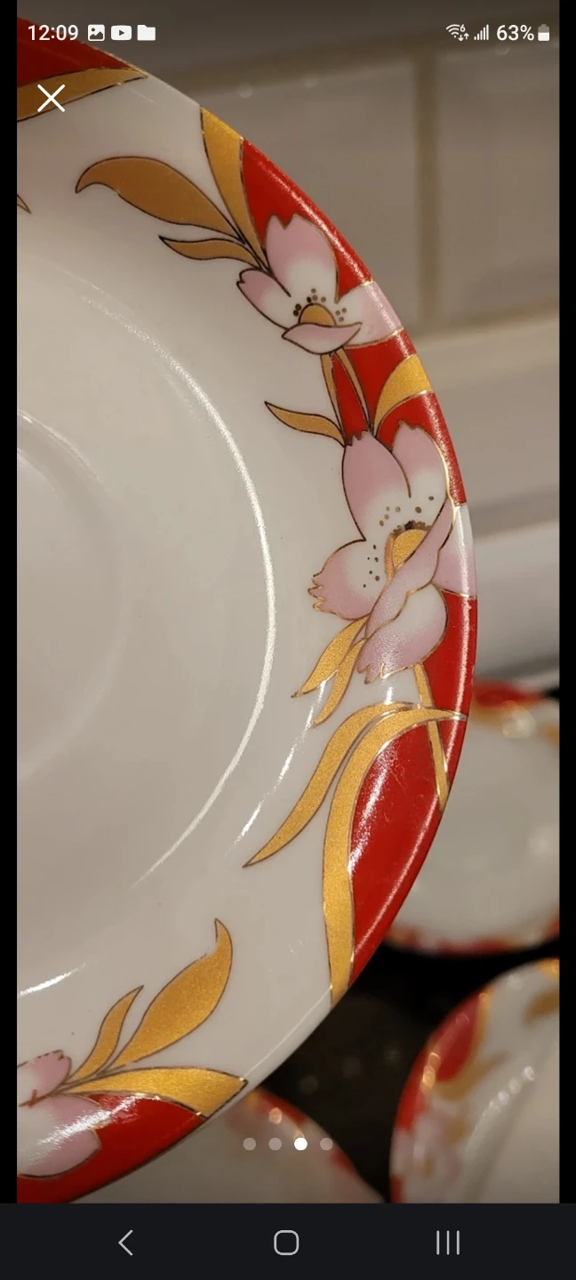 Set of 6 Floral Saucers - photo 4