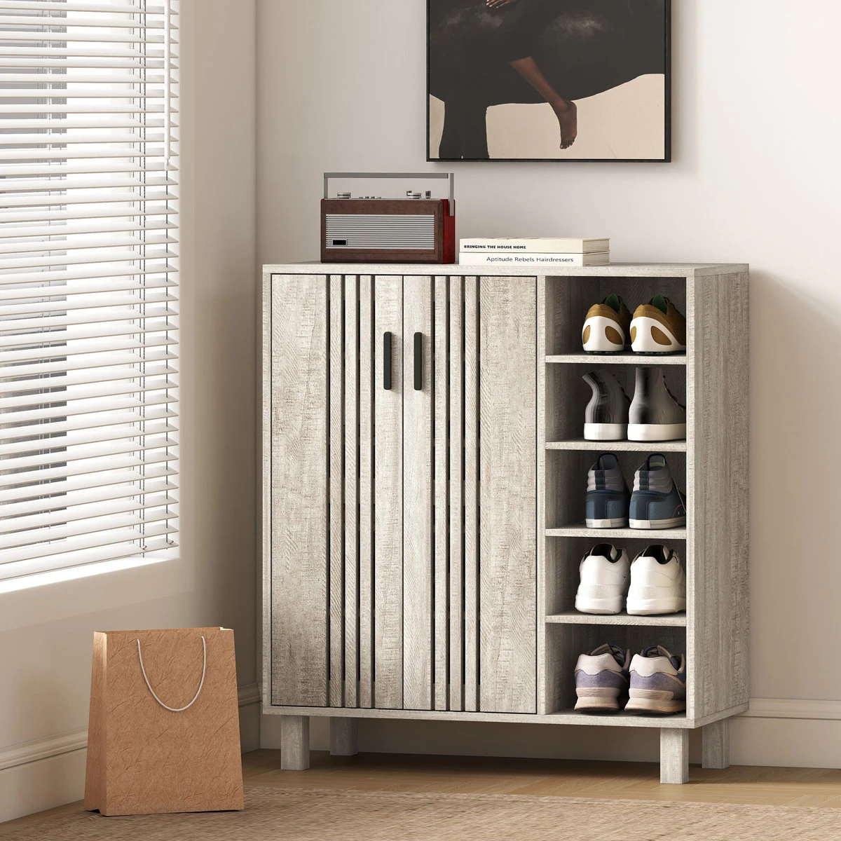 Brand new Wood Grain Shoe Storage Cabinet - photo 4