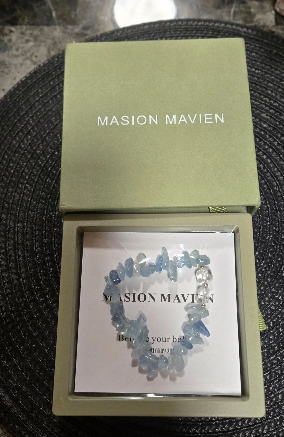 Masion Mavien "Ocean Mist" Gemstone Chip Bracelet