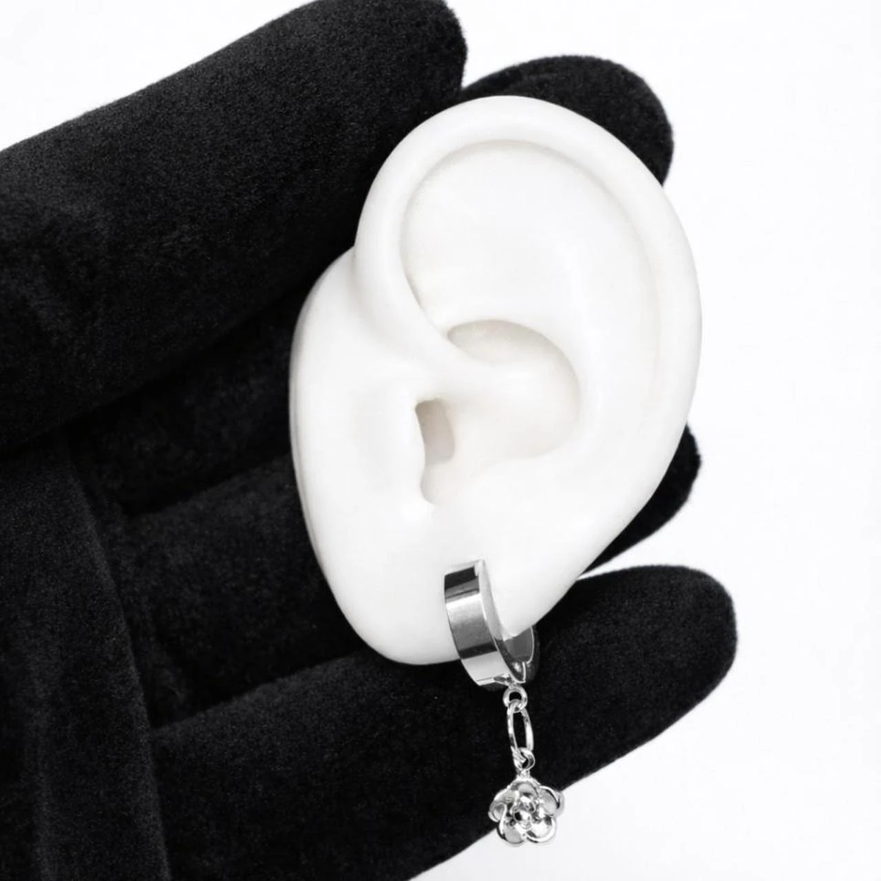 Mini Rose Silver Jewelry Set in Stainless Steel - photo 3