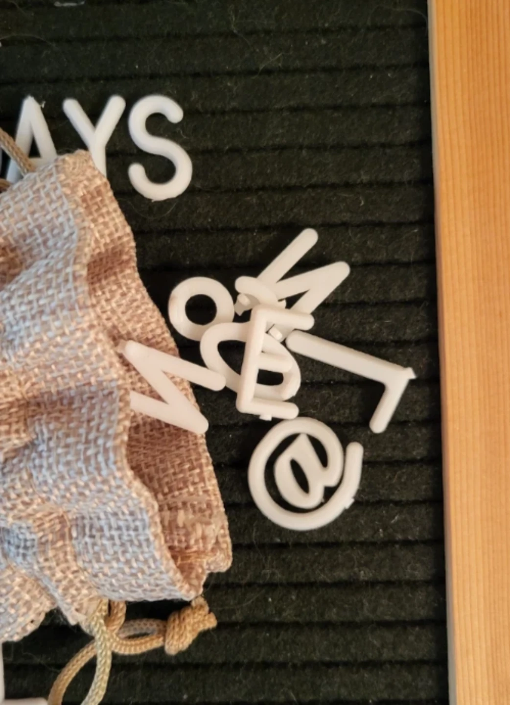 Black Felt Letter Board w Letters - photo 2