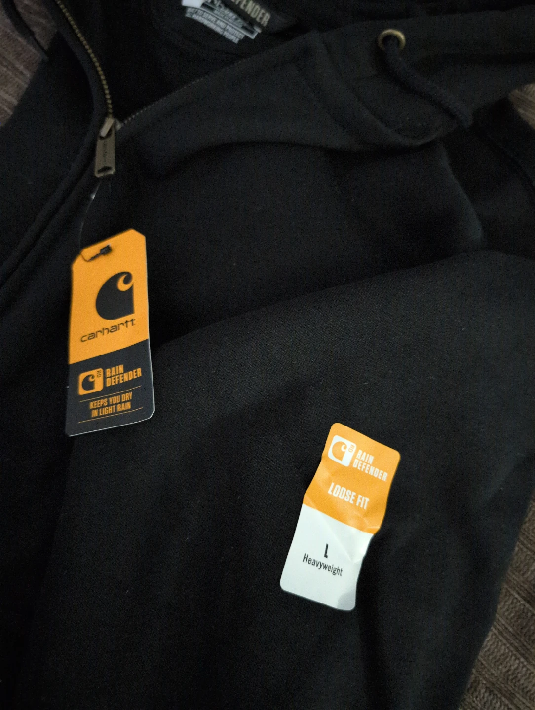 Carhartt Rain Defender Loose Fit Hoodie, Black, Size L - photo 4
