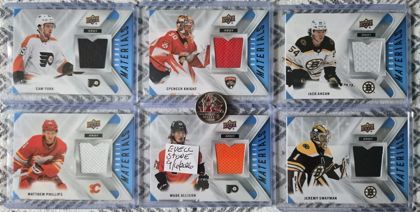 Collection of NHL Rookie Jersey Hockey Cards - photo 2