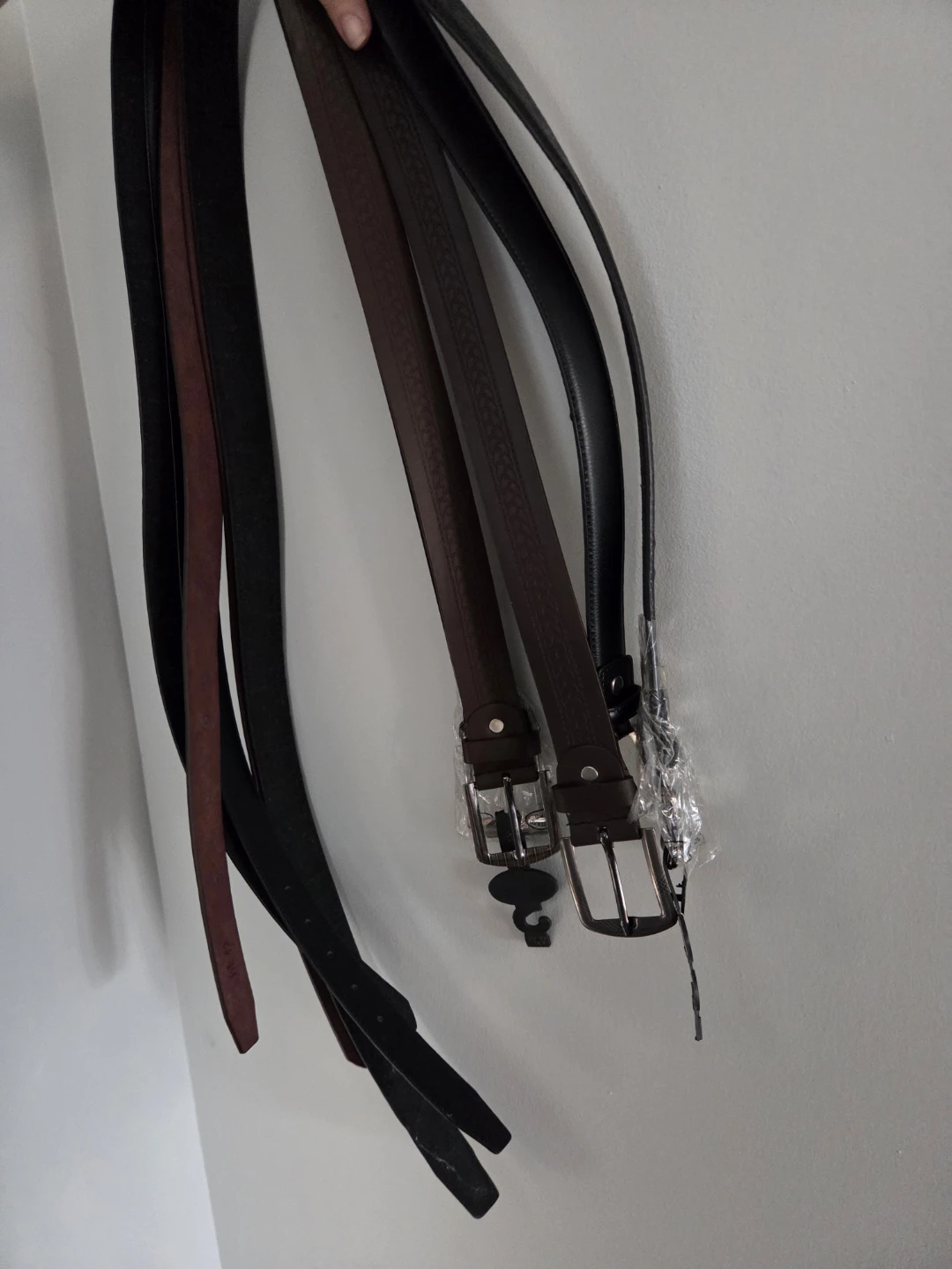 Vintage Set of 5 Genuine Leather Belts LARGE xl xxl - photo 3
