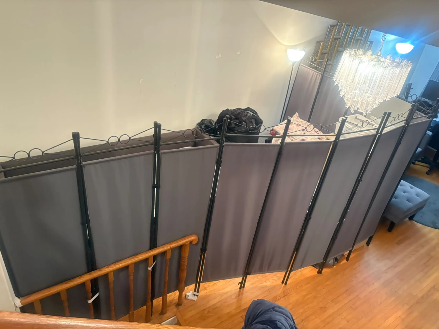 Six-panel grey room divider - photo 5