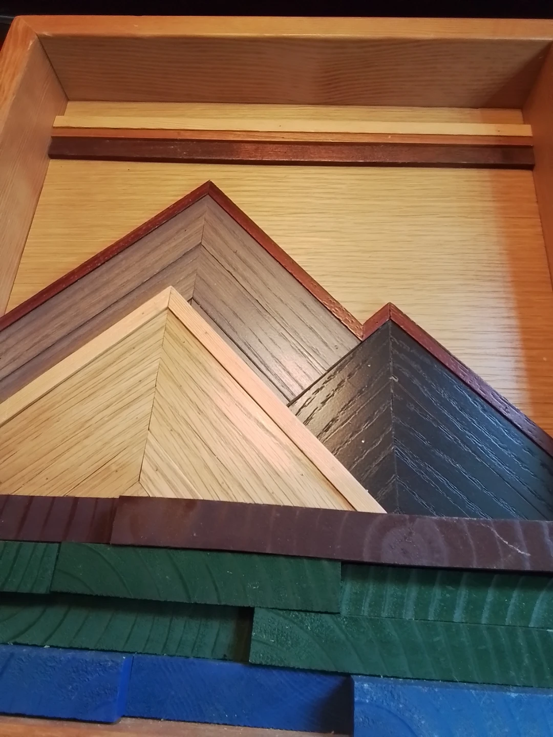 Mountain landscape wooden wall art - photo 2