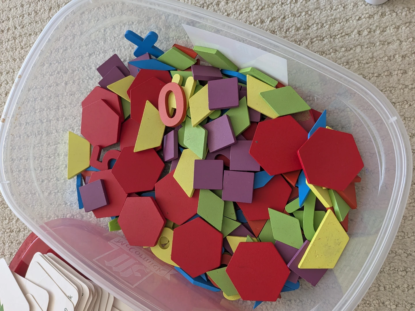 Educational Wooden Pattern Block Set with Cards - photo 2