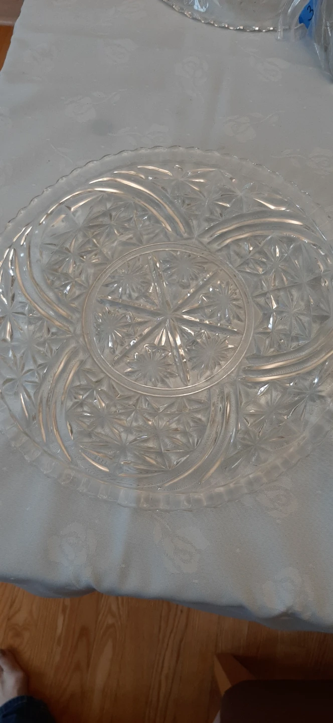 Vintage Anchor Hocking "Stars and Bars" sandwich/torte plate - photo 3