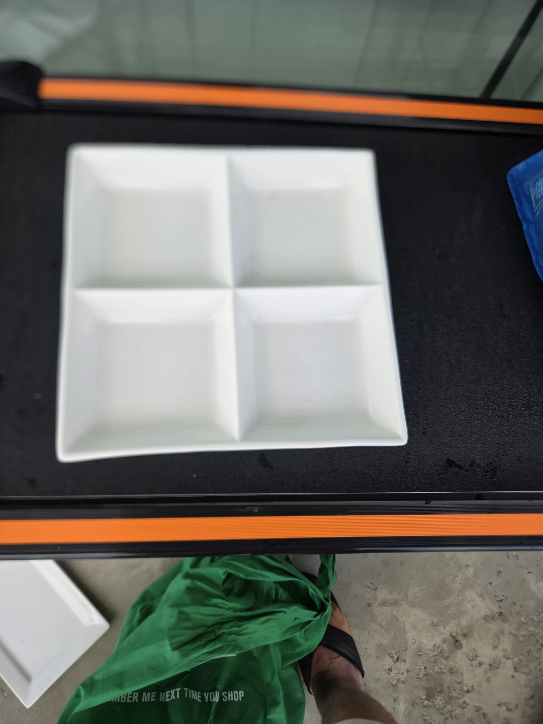 White Square Divided Appetizer Plate - photo 3