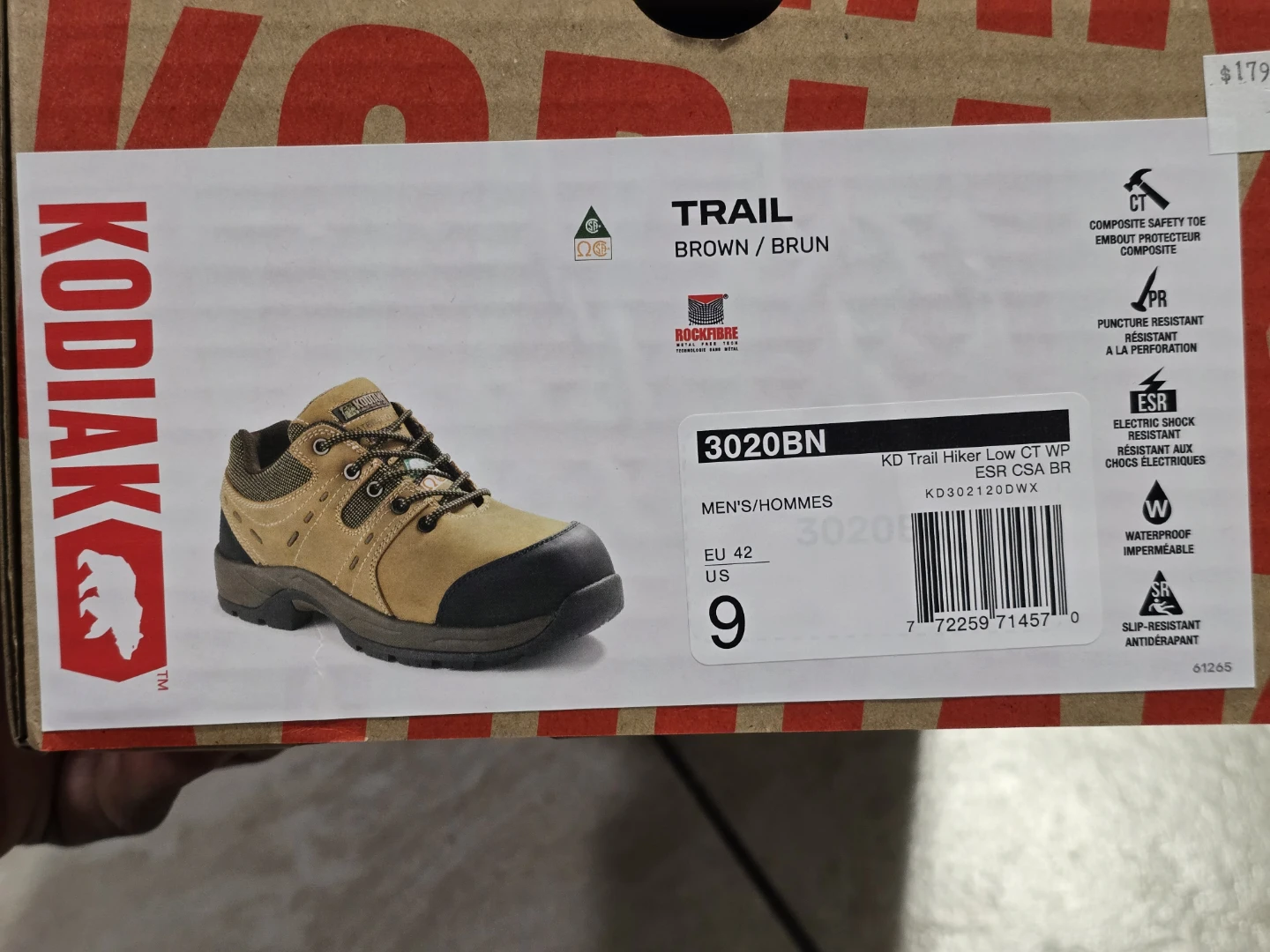 Kodiak Trail Safety Shoes Brown US 9 - photo 5