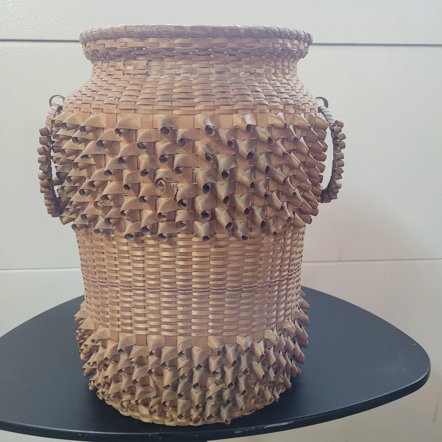 Woven Wood Decorative Basket