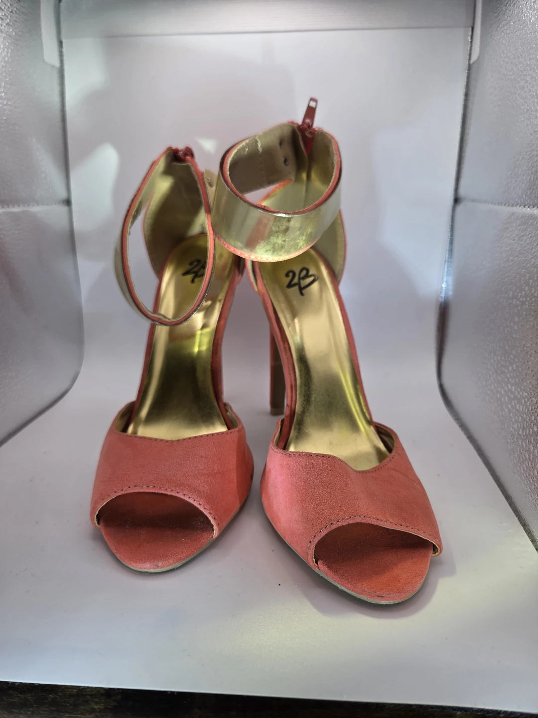 2B Coral Suede Stiletto Heels