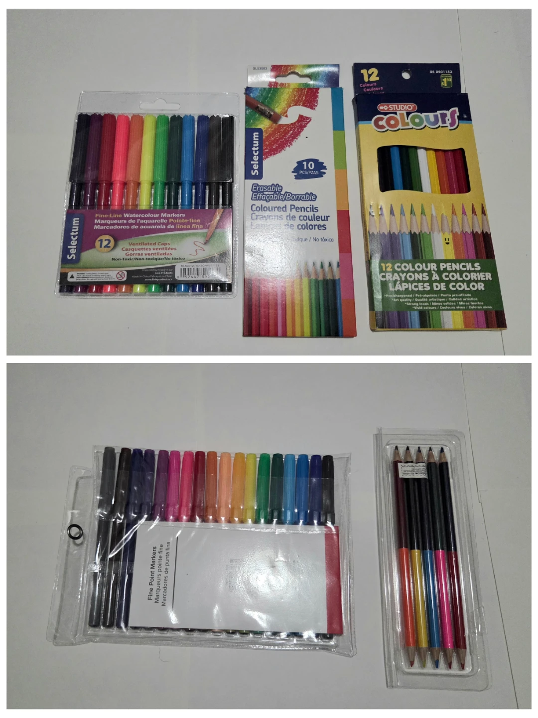 Marker and pencil crayons bundle