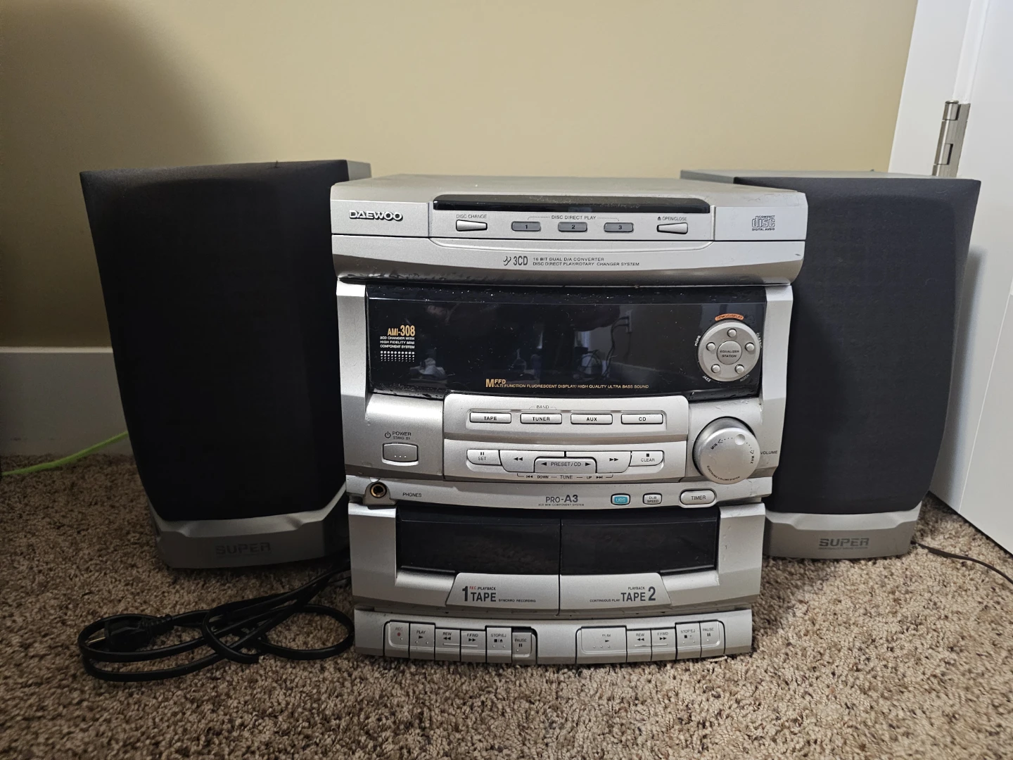 Classic Aiwa CX-NA115 stereo, cd, and cassette player - photo 2