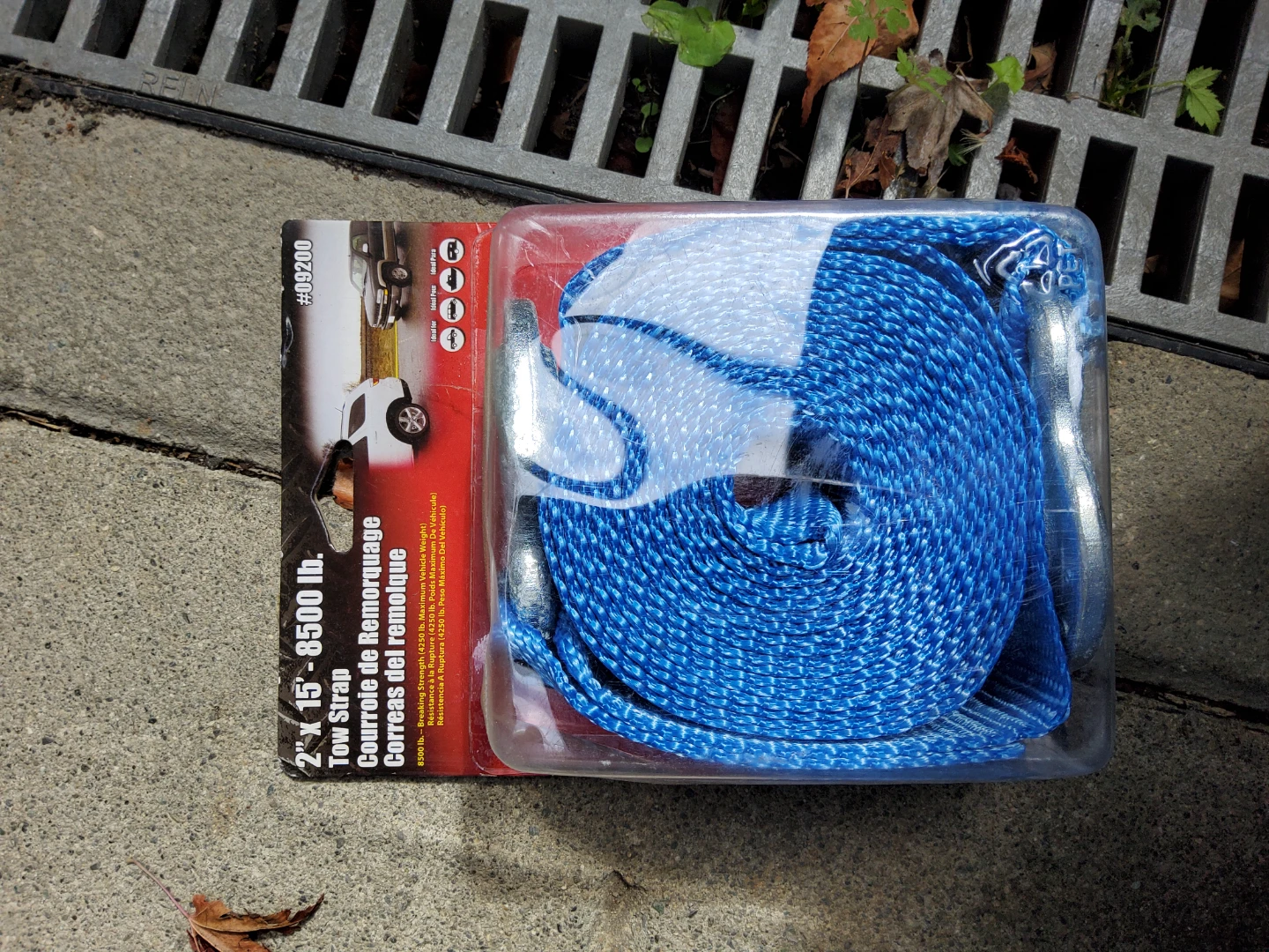 2 inch x 15 foot Tow Strap 8500 lb