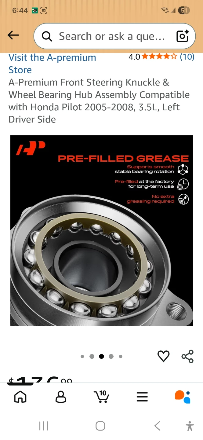 A-Premium Front Steering Knuckle & Wheel Bearing Hub Assembly - photo 5