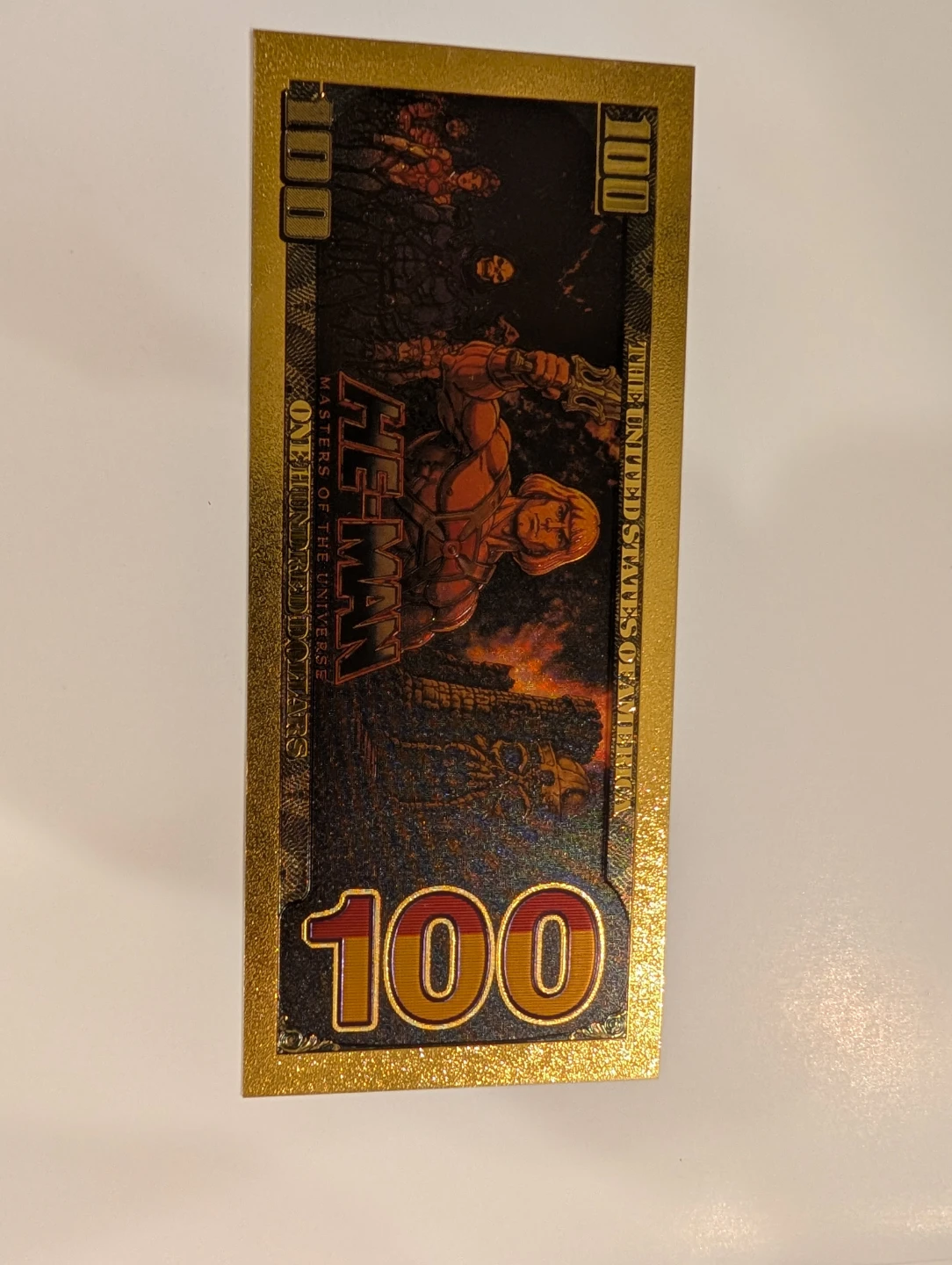 $100 rare masters of the universe foil foil novelty item - photo 3