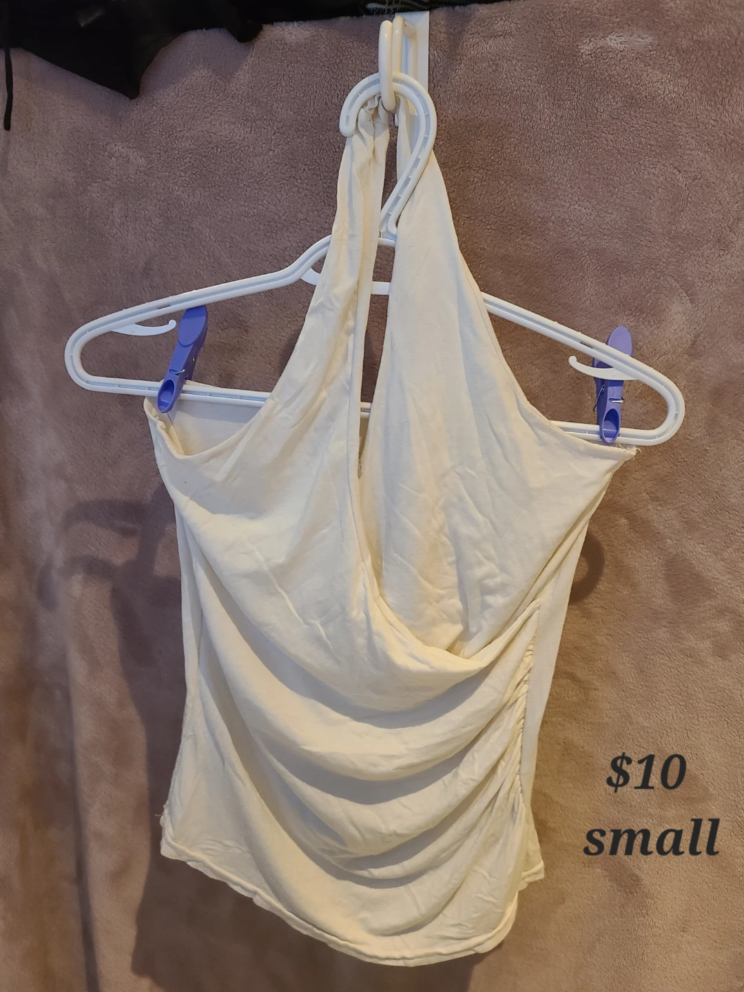 Cream Halter Top
