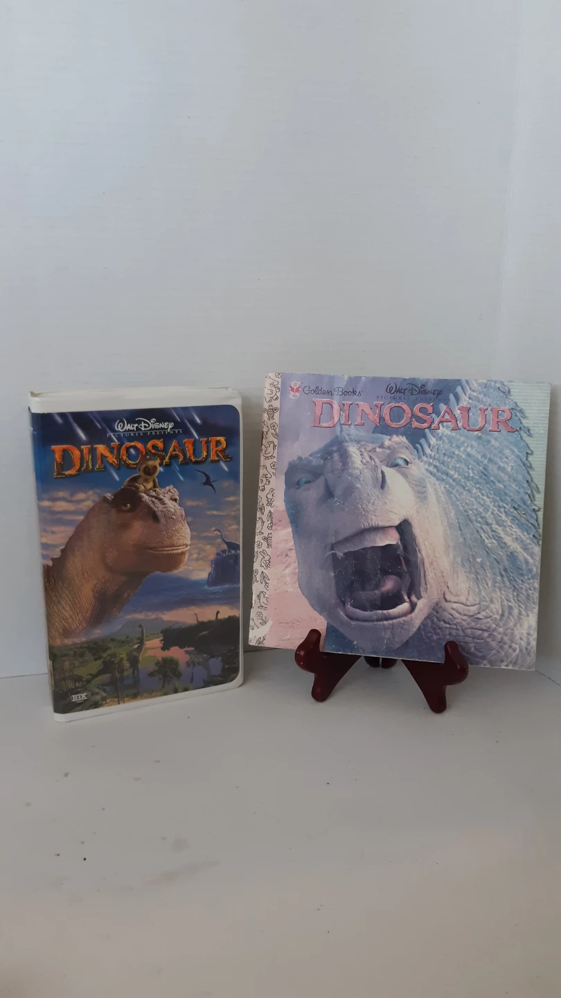 Walt Disney Dinosaur VHS and Book Bundle