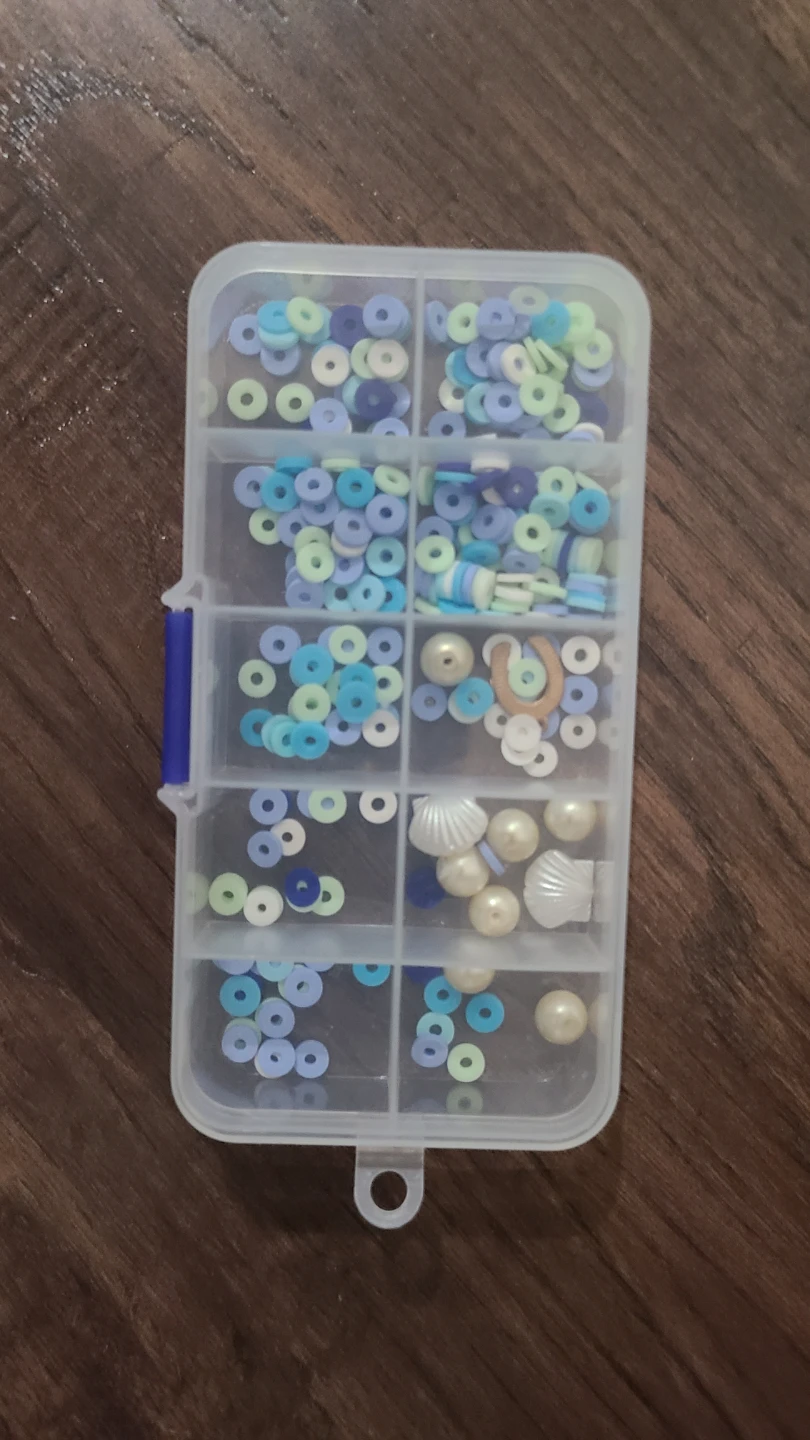 Blue and White Clay Bead Craft Kit