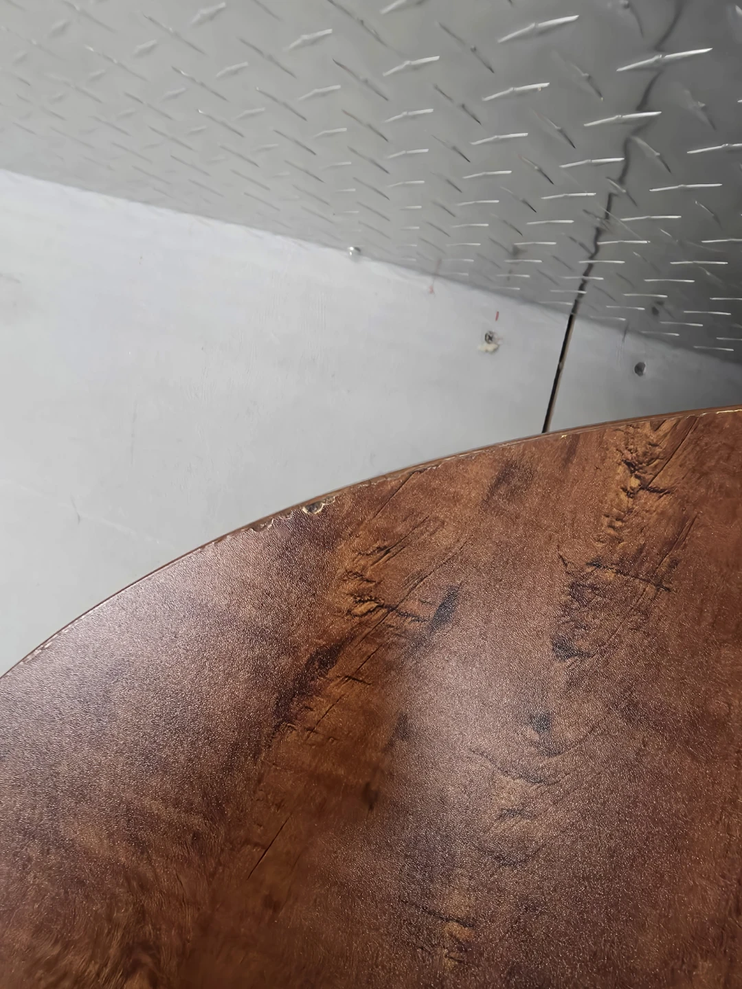 Oval Coffee Table with Wood Grain Finish - photo 4