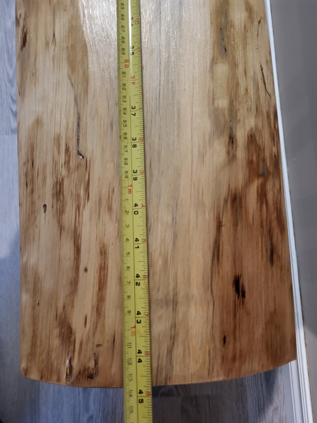 Live Edge Wooden Bench with Black Metal Legs - photo 3