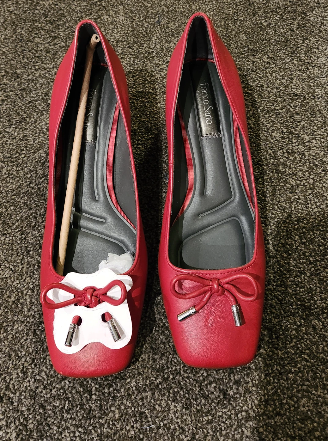 Franco Sarto Red Low Heel Pumps 🏈