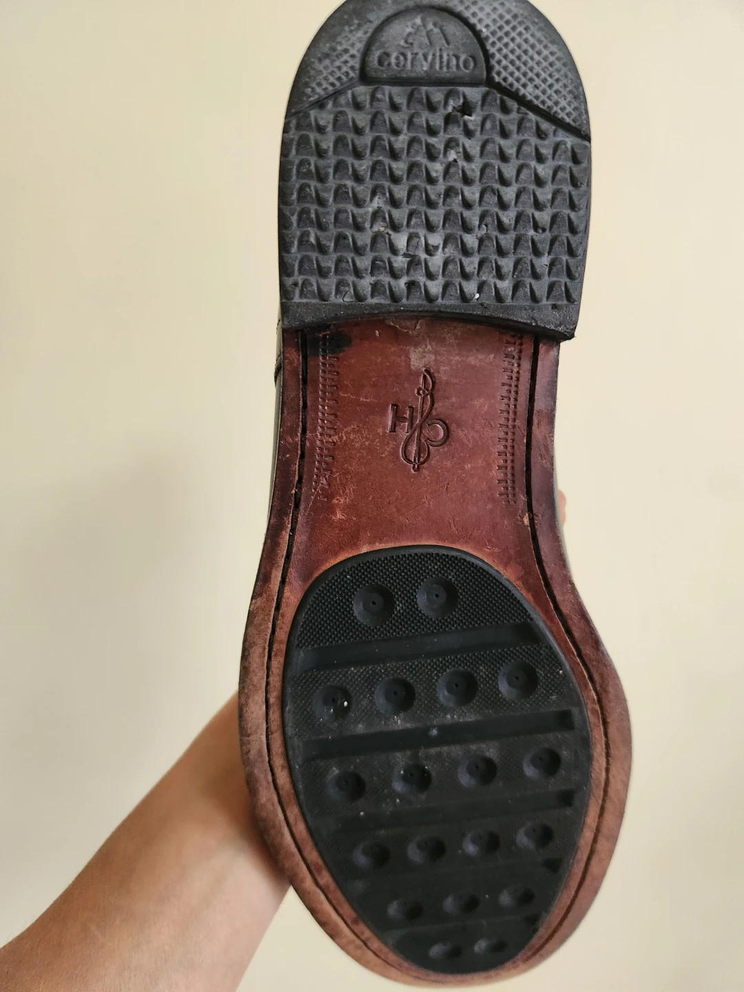 Corvino black leather boots, size 10.5 M