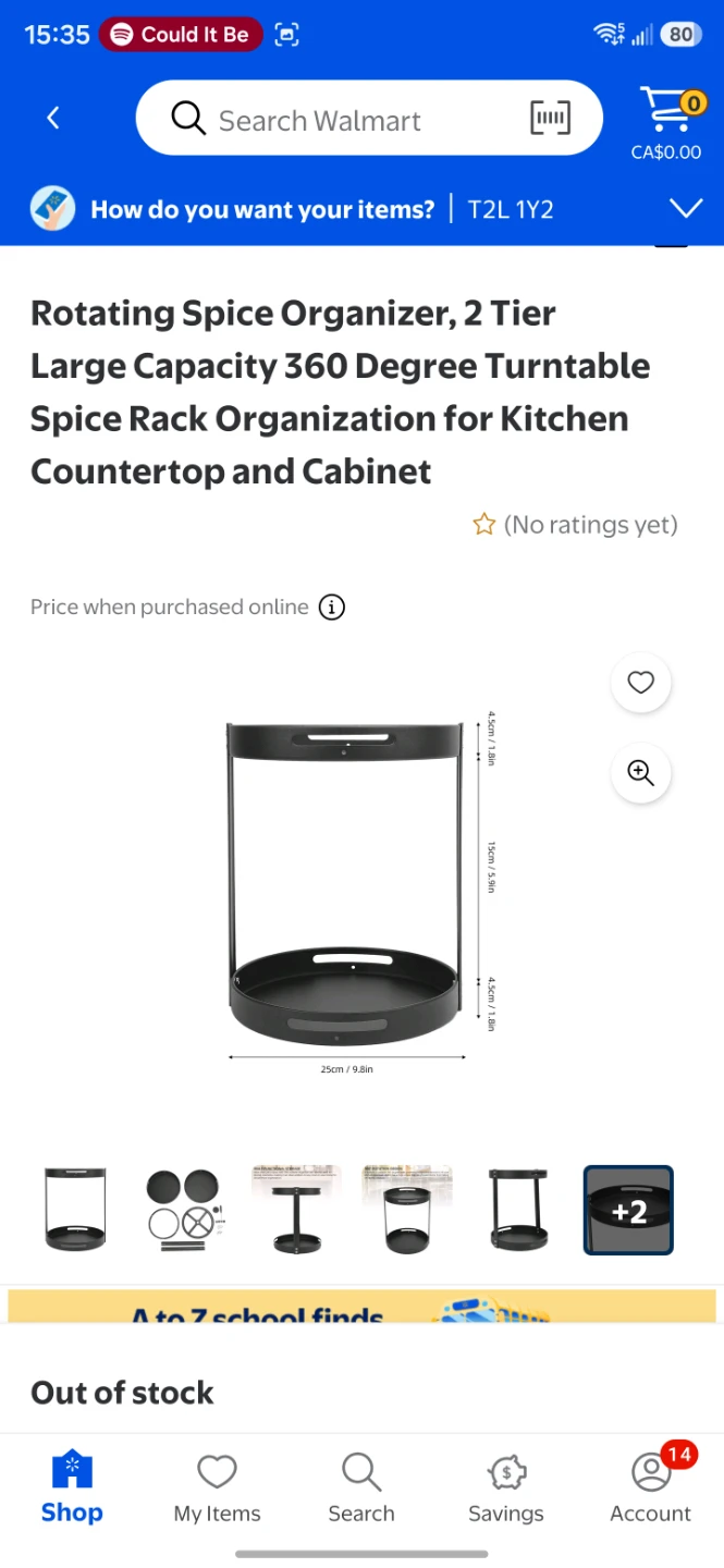 Rotating Spice Organizer, 2 Tier Large Capacity 360 Degree - photo 5