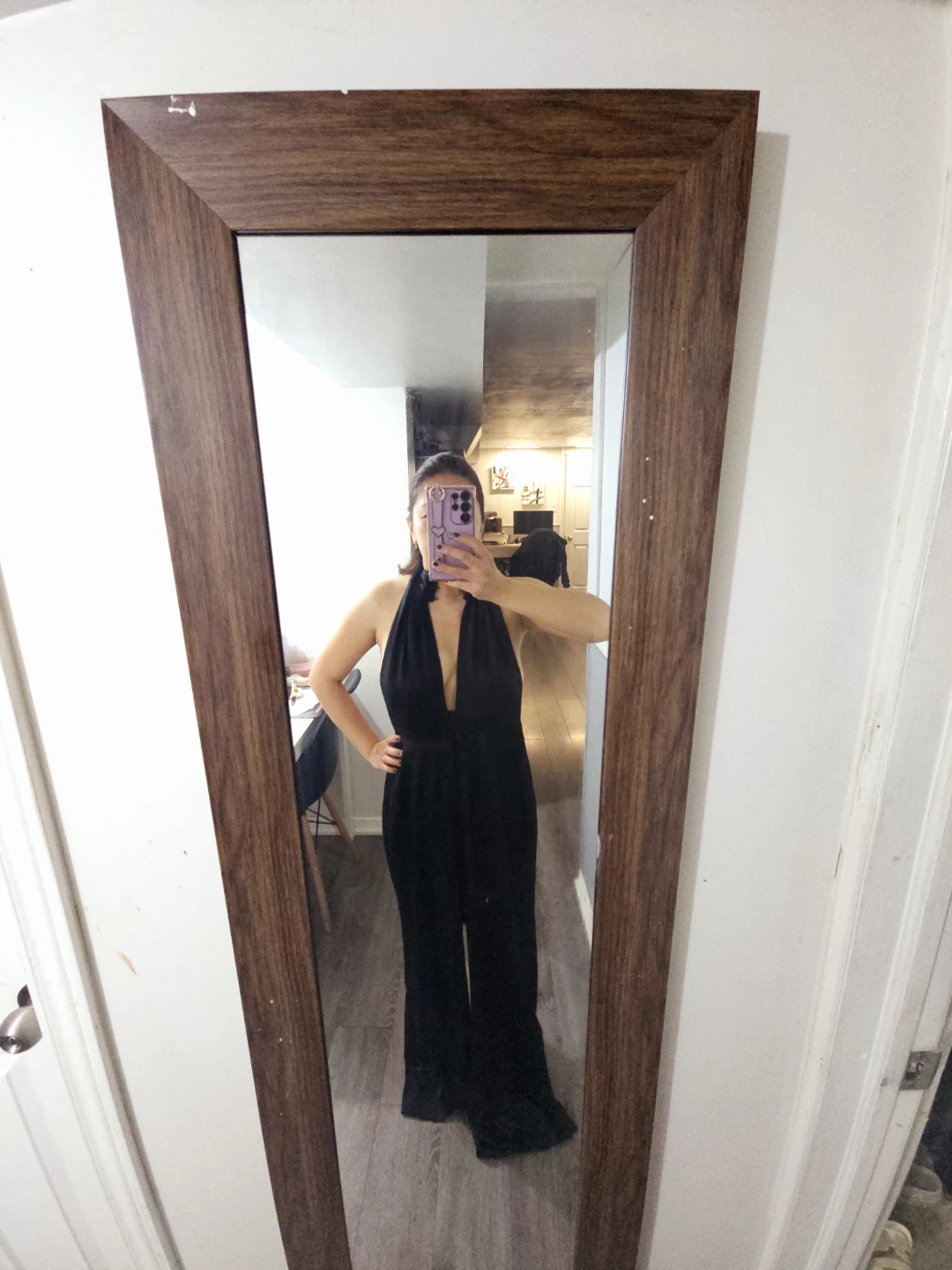 Guess Deep V-Neck Jumpsuit - Size Small