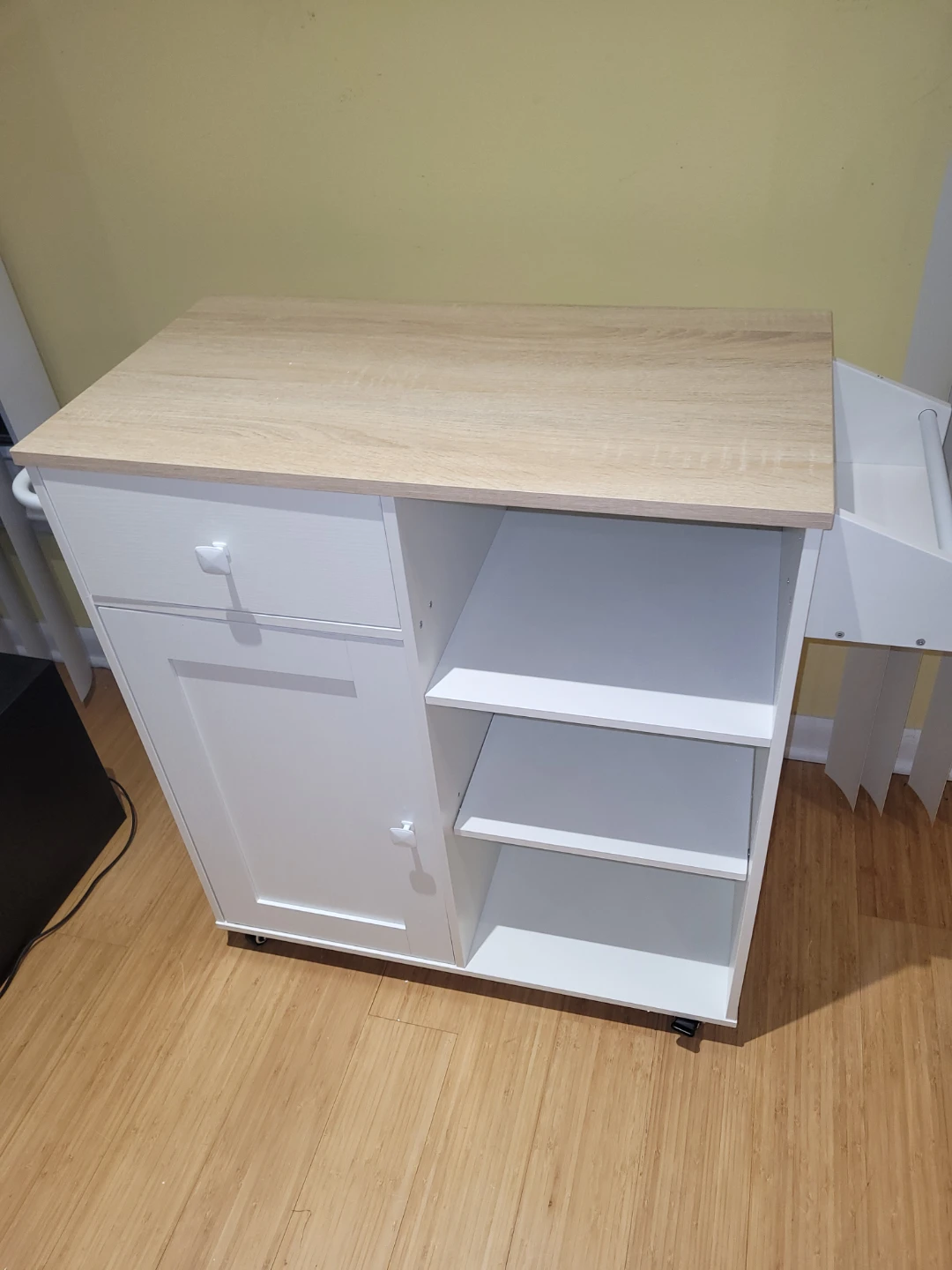 Kitchen Island Rolling Cart with Storage - photo 2