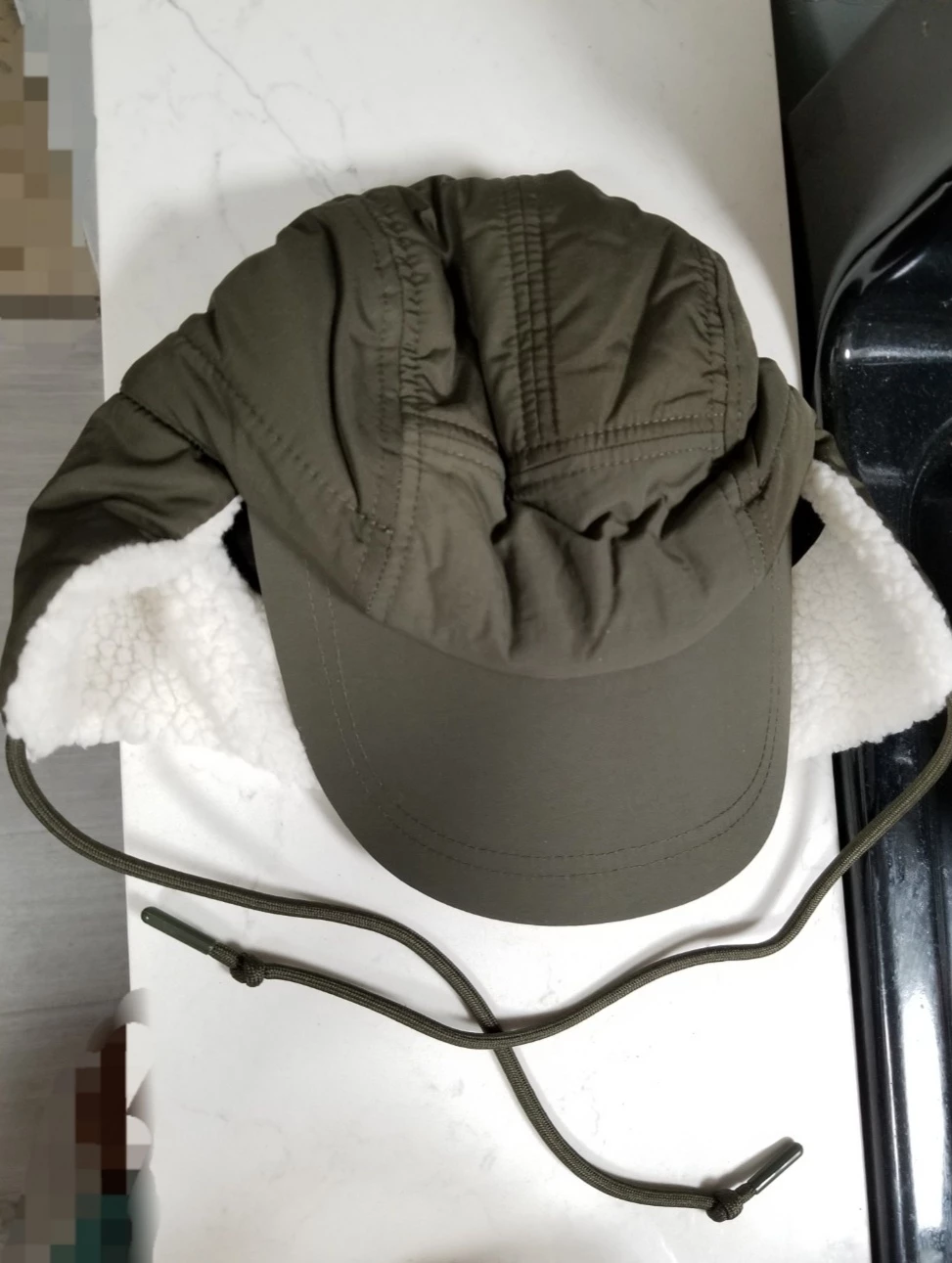 NEW Old Navy Olive Green Fleece-Lined Earflap Cap🏈