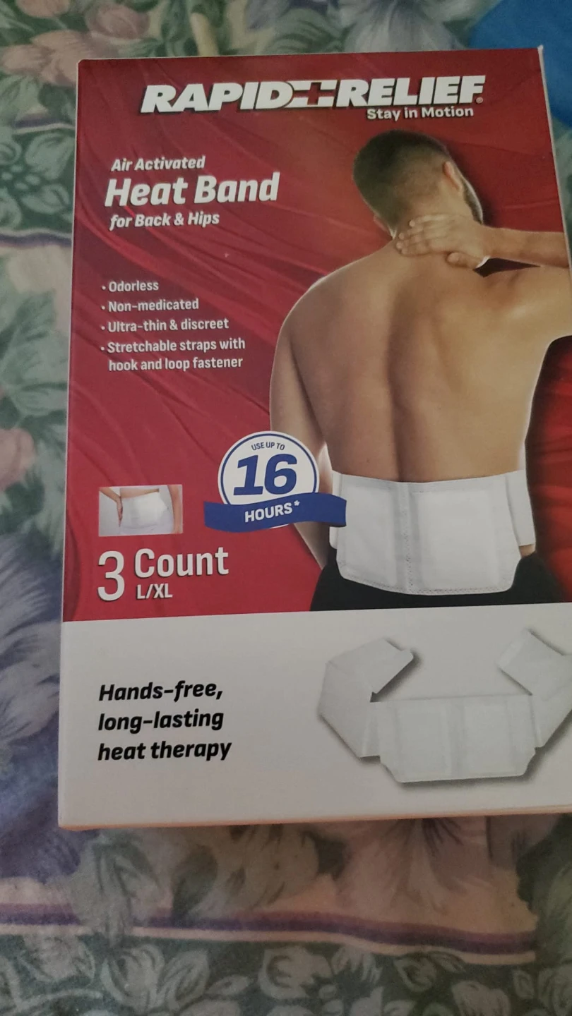 Rapid Relief Heat Band for Back & Hips L/XL 🏈