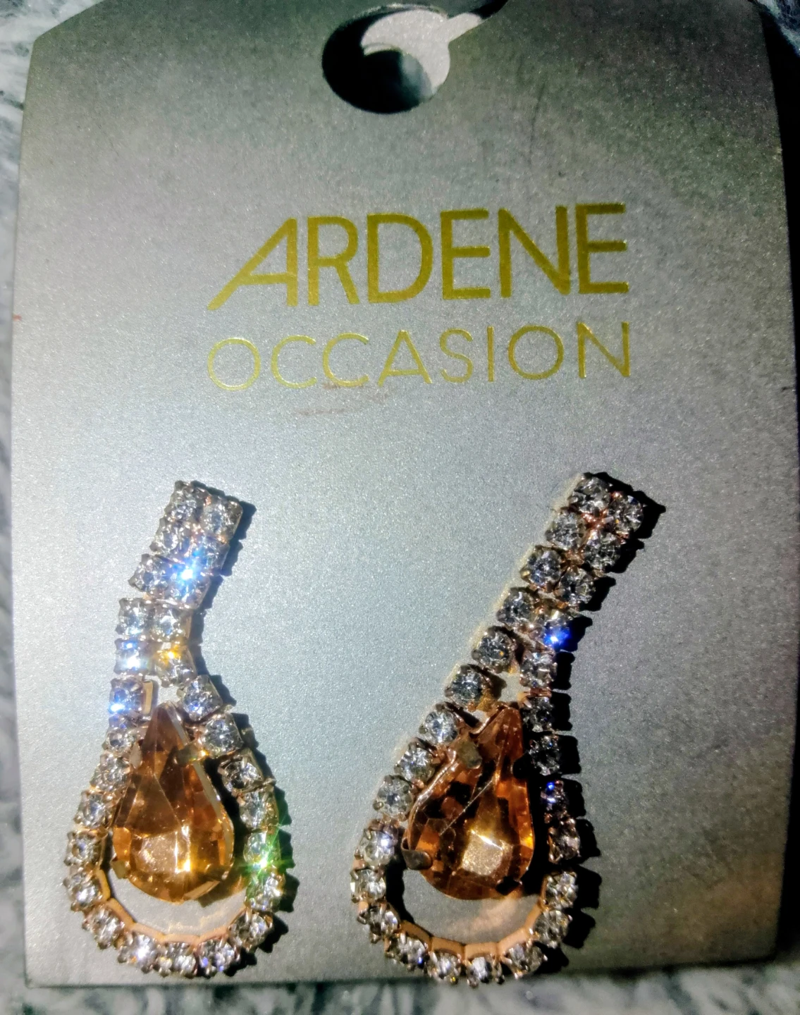 Ardene Occasion Rhinestone Teardrop Earrings