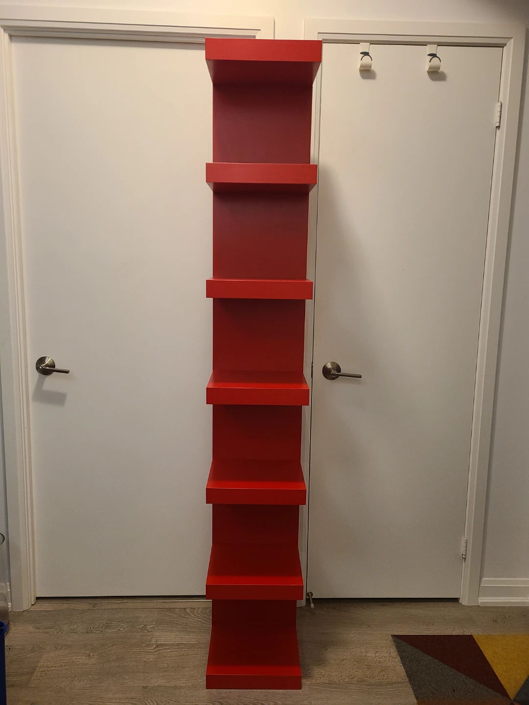 IKEA Red Lack Wall Shelving Unit