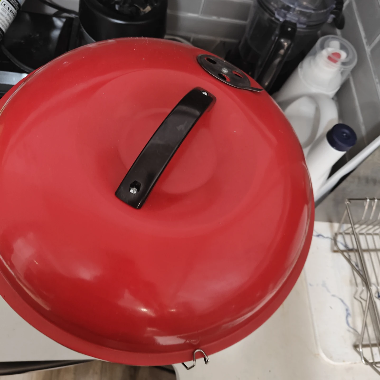 Portable Red Charcoal Grill - photo 3
