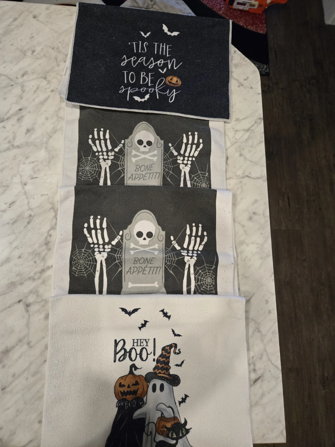 Set of 4 Halloween Dish Towels