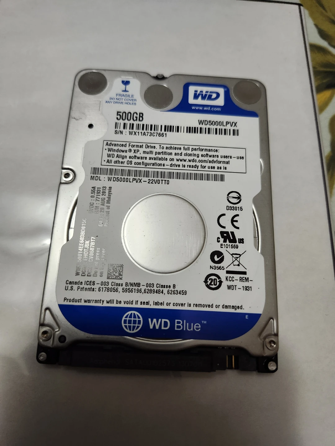Western Digital 500GB 2.5-inch Laptop Hard Drive - photo 2