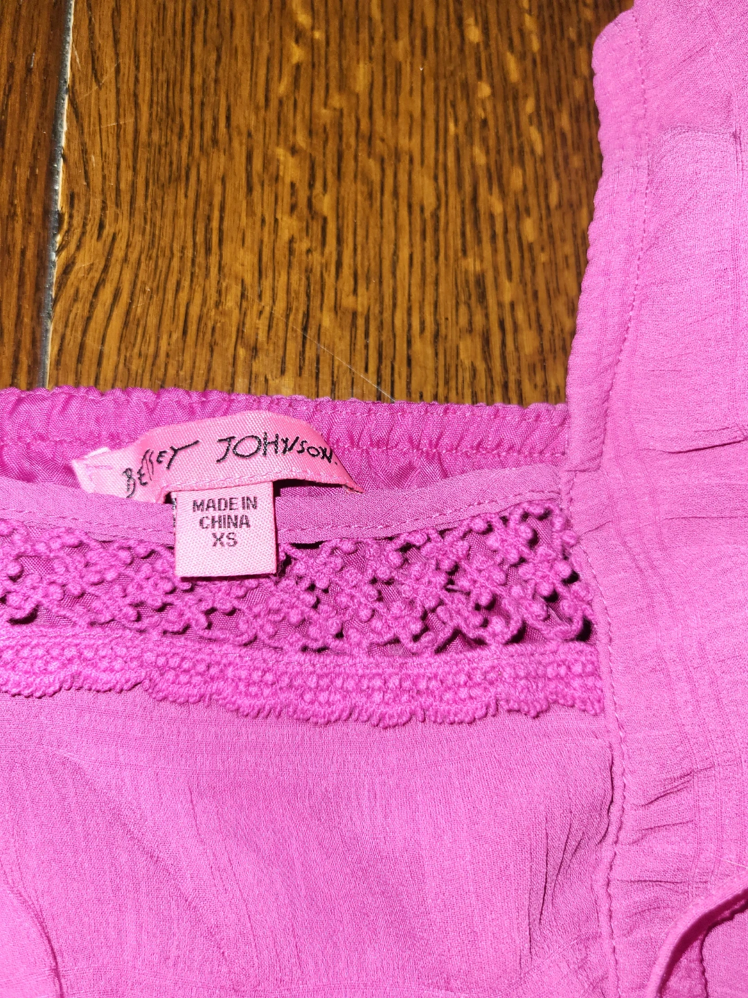 Betsey Johnson Pink Ruffle shirt - photo 2