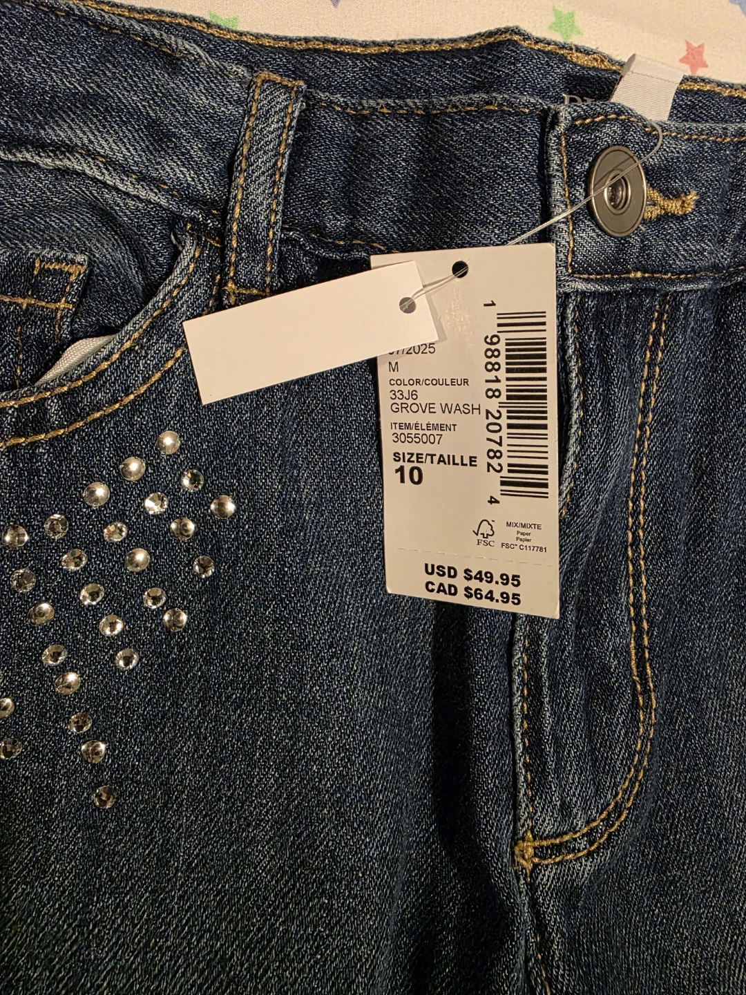 Girls rhinestone jeans - photo 3