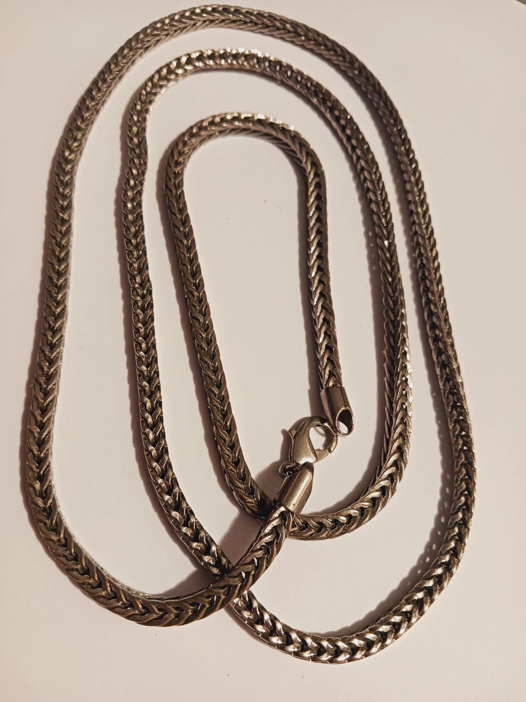 Long Thick Silver Chain Necklace - photo 4